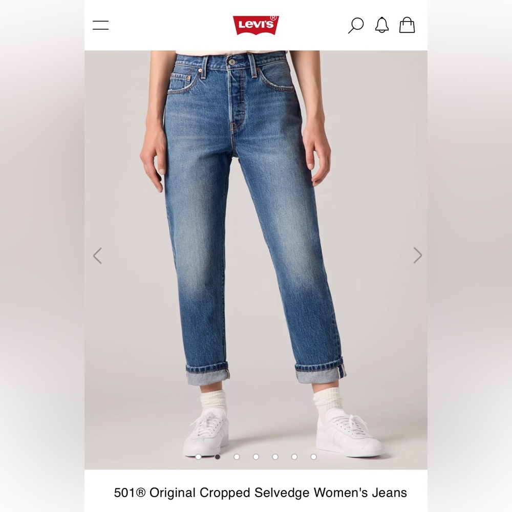 Levi's Blue Cropped Women's Jeans